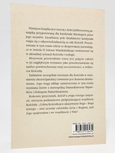 Kościół. Pielgrzymująca wspólnota wiary. Joseph Ratzinger