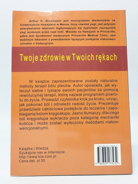 Naturalna terapia bólu kręgosłupa. Arthur H. Brownstein
